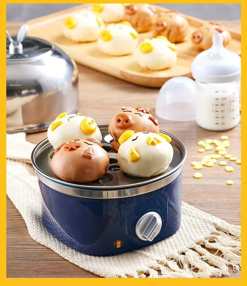 Electric Double-Layer Egg Cooker – Stainless Steel Egg Boiler Steamer