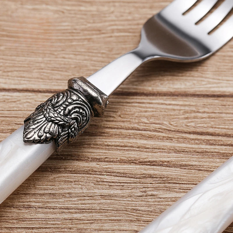 2025 Stainless Steel Flatware Set – Modern Spoon, Fork & Knife Dinnerware for Wedding & Home