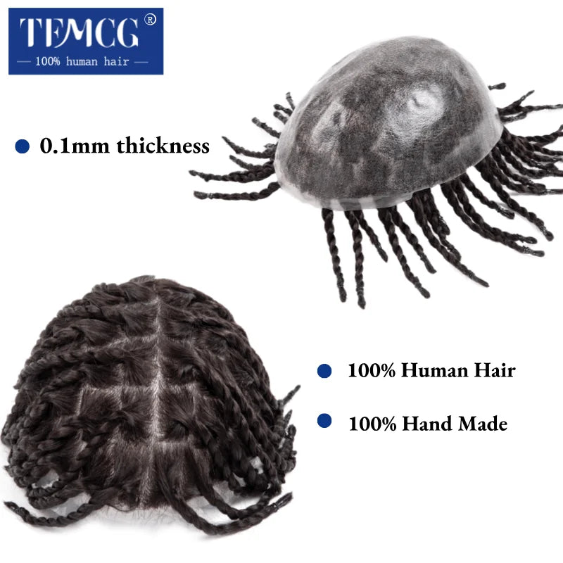 Men's Indian Remy Hair Toupee – Injection PU Skin Base, 120%/130% Density