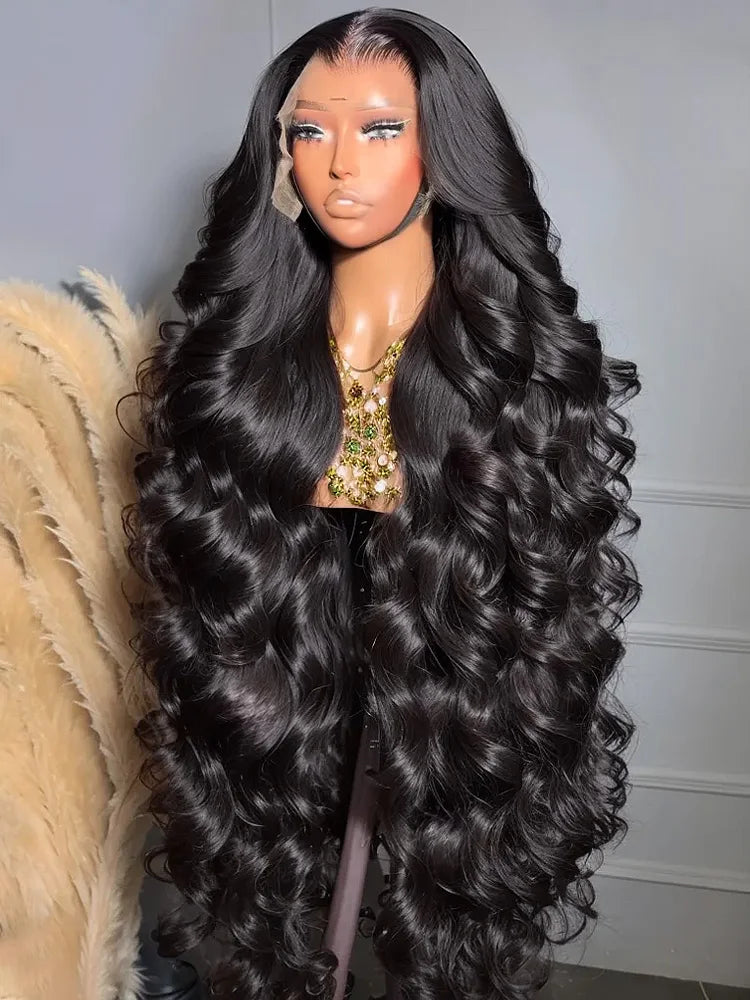Le mythe Brazilian Remy Body Wave 13x6 HD Lace Front Wig (30–40 Inch, Transparent Swiss Lace, Pre-Plucked)