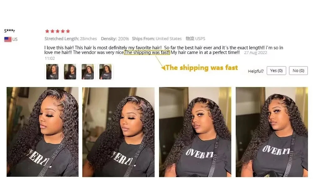 200 Density Natural Deep Wave HD Lace Front Human Hair Wig | 13x6 / 13x4 Transparent Lace (40–46 Inch)