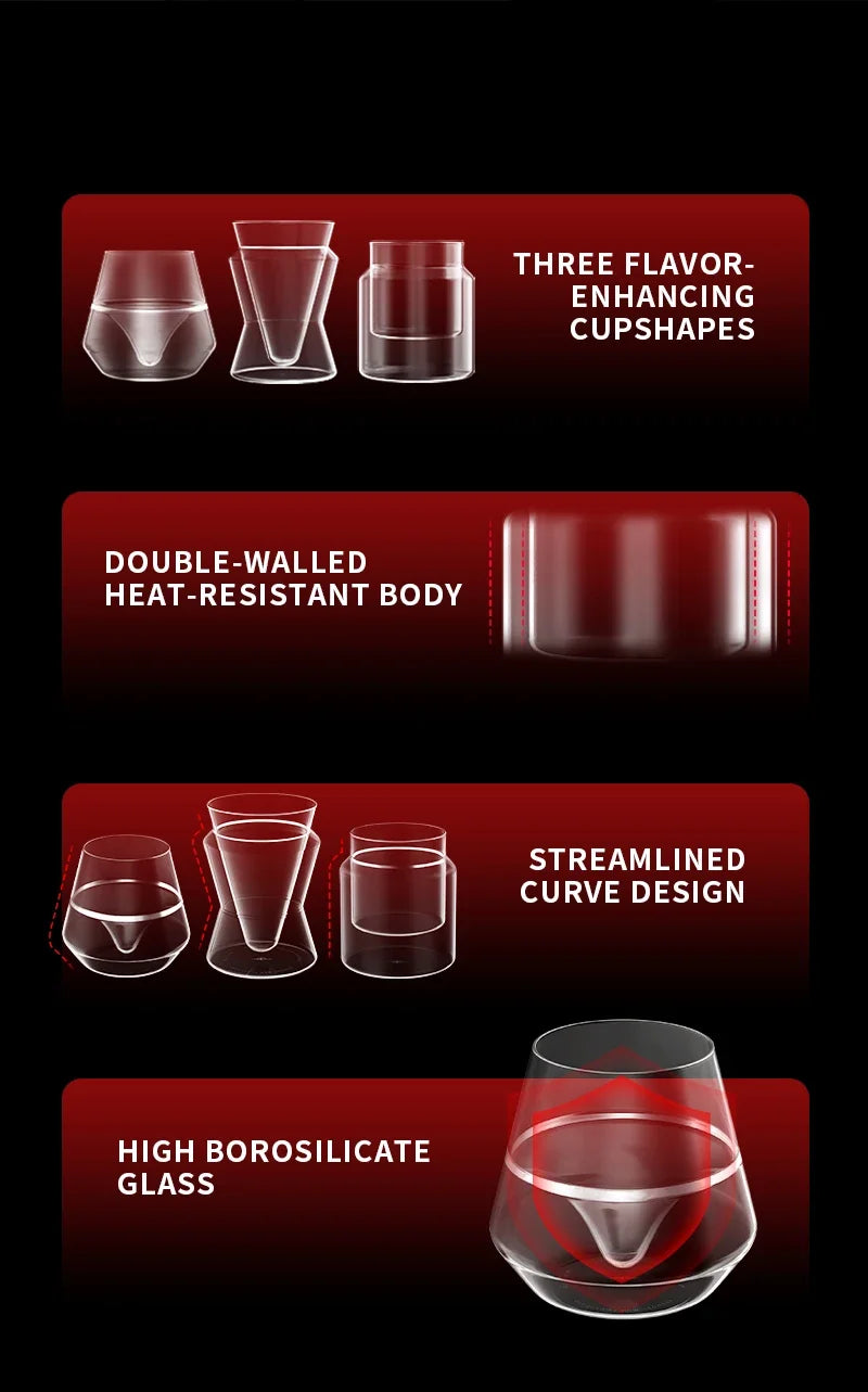 Glass Cup Double Wall Glass Coffee Mugs Borosilicate Glass Espresso Cups Professional Barista Accessories