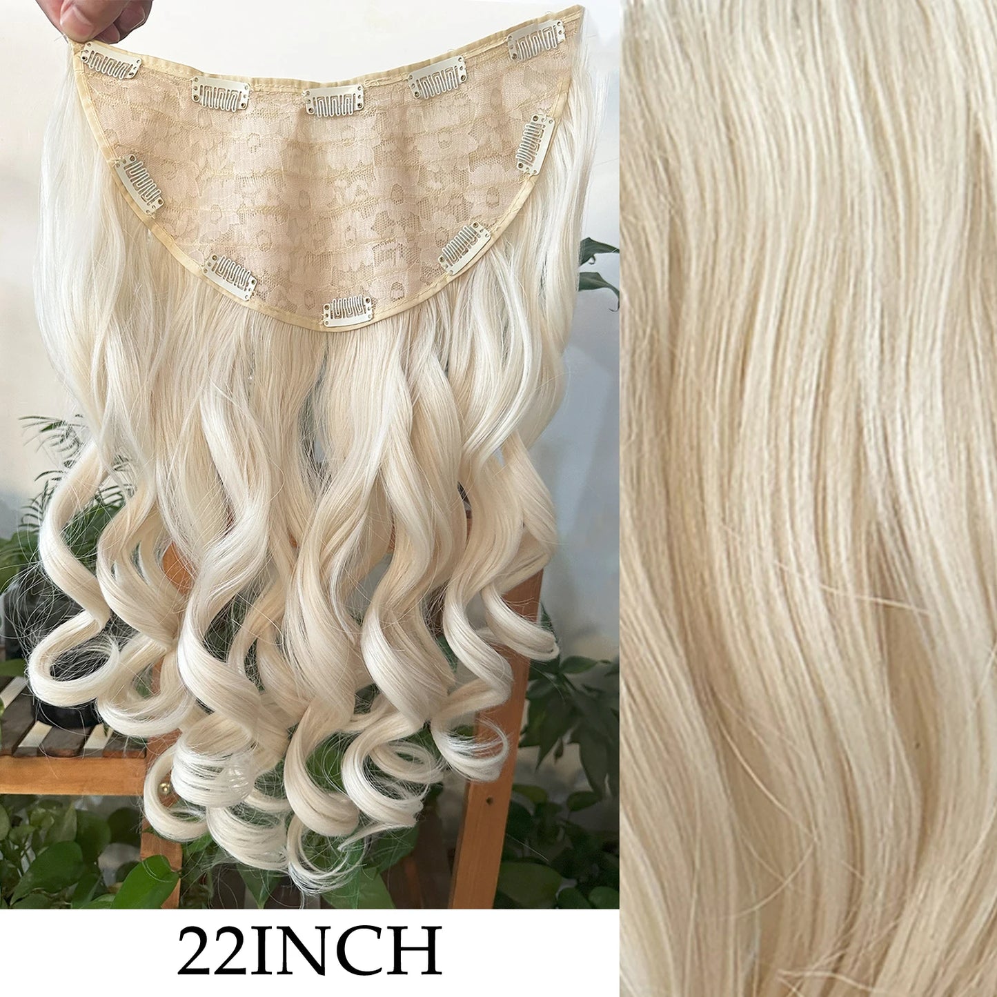 7Pcs Clip-in Hair Extensions | 24 Inch Straight | 60 Colors | Heat Resistant Fiber