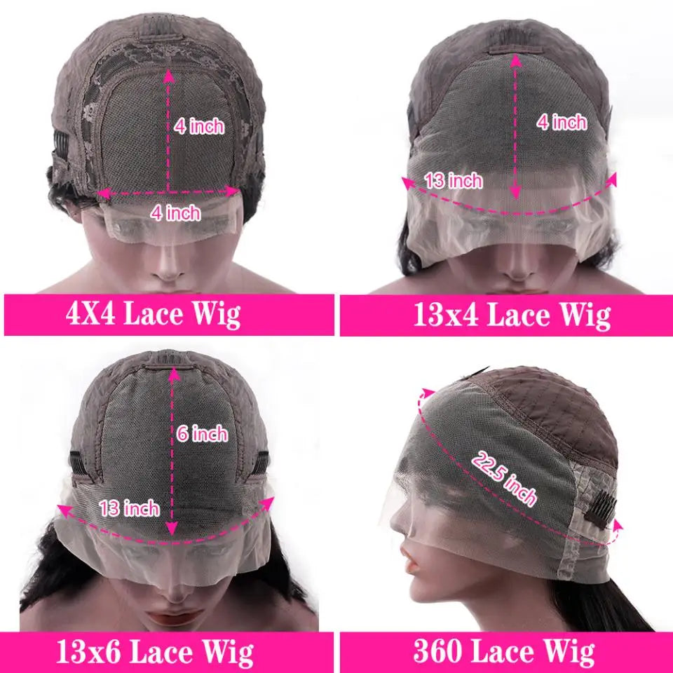 Bling Hair Body Wave 13x6 Lace Front Human Hair Wig (13x4 Option, Transparent Lace, 30–32 Inch, 180% Density)
