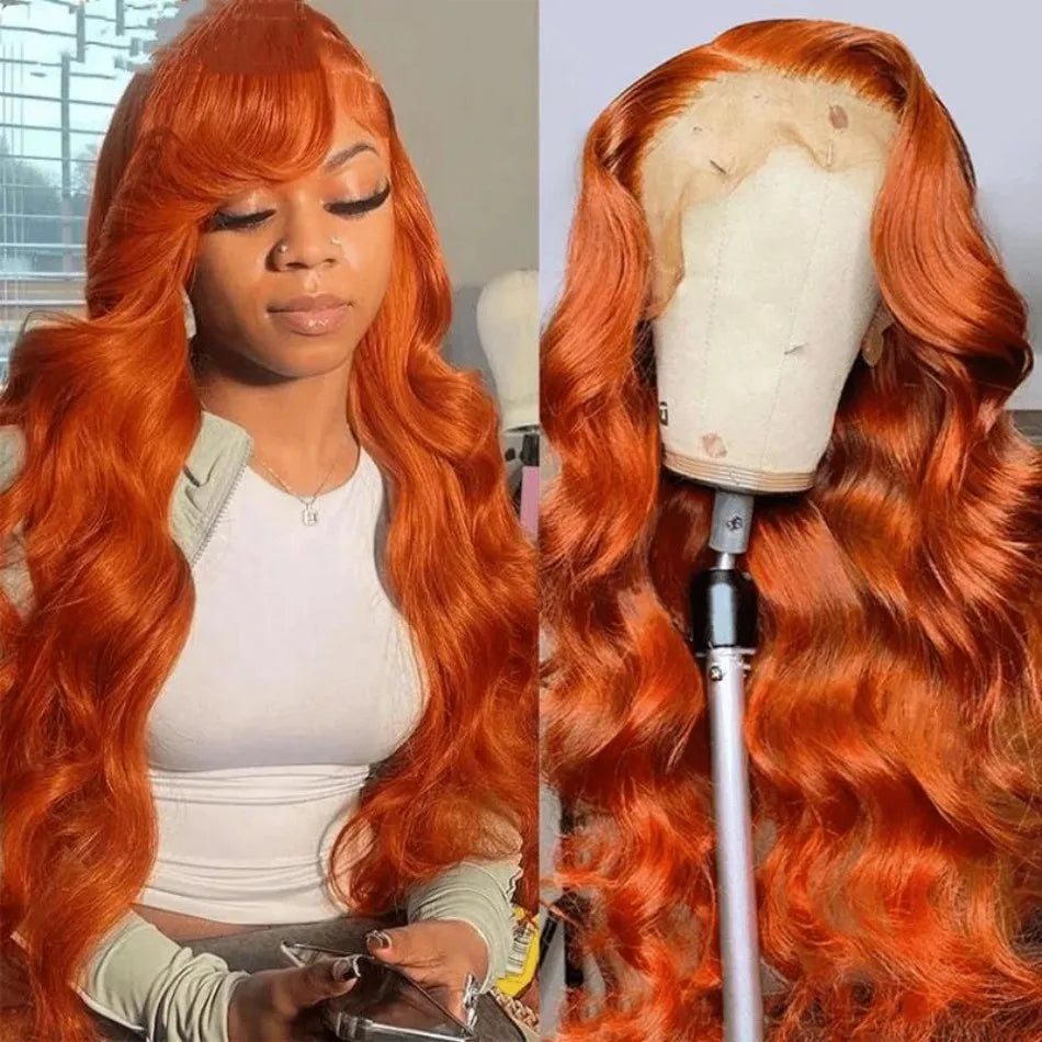 Ginger HD Lace Front Wig 13×6 Body Wave – 250% Density Human Hair (30–38 Inch)
