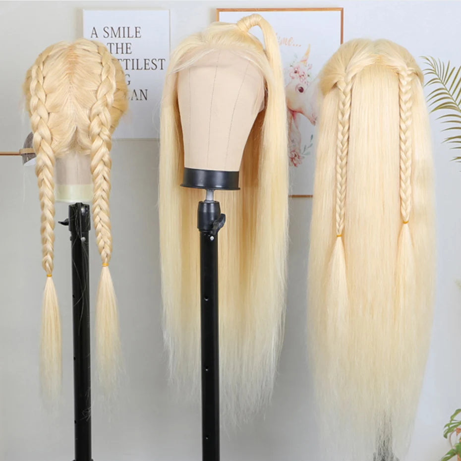 613 Blonde HD Lace Front Wig | 13x4 13x6 360 Transparent Lace | Brazilian Straight Human Hair | 200%-250% Density