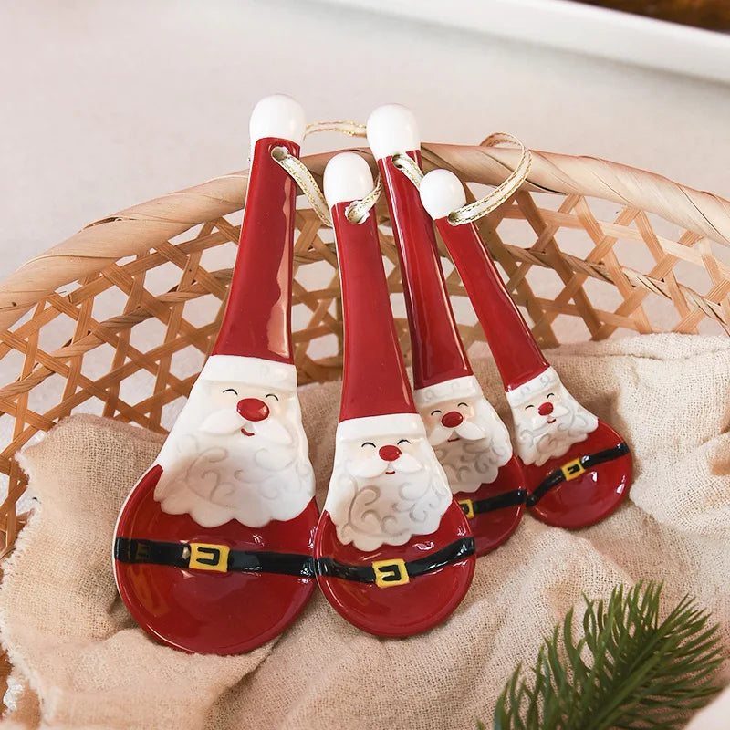 Christmas Ceramic Dinnerware Set – Santa, Snowman, and Tree Plates, Mugs & Bowls for Festive Holiday Table Decor