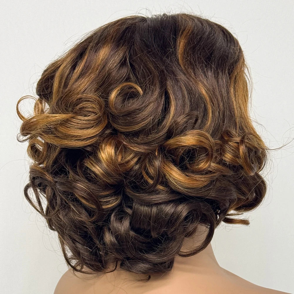 250% Density 5x5 Lace Closure Short Loose Bouncy Wig – 100% Virgin Vietnamese Human Hair (4–16 inch)