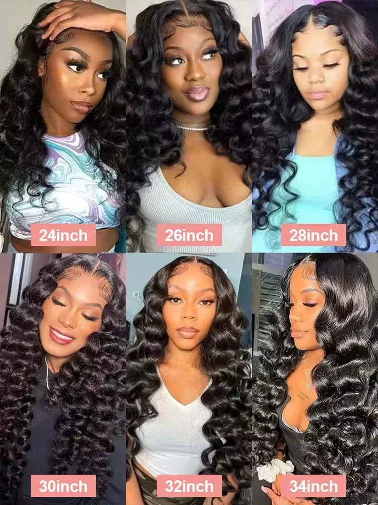 200 Density 30 40 Inch 13x6 Hd Lace Frontal Wig Loose Wave Wig Curly Human Hair WigsWave Human Hair Wig Brazilian Loose Deep
