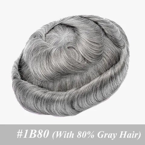 EHairc Injection Skin Toupee for Men | 0.12-0.14mm PU Base | Indian Remy Hair System