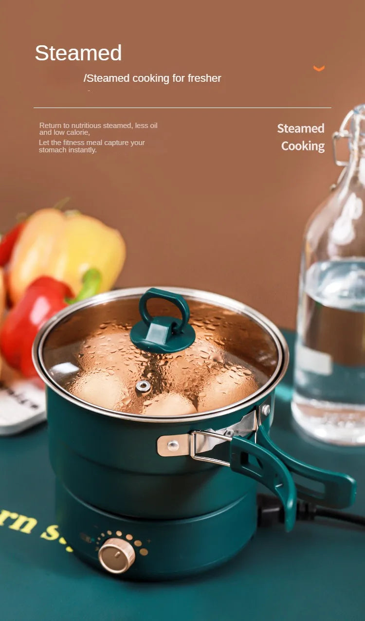 Smart Electric Hot Pot Cooker – Multi-Function Mini Steamer & Rice Cooker (EU Plug)