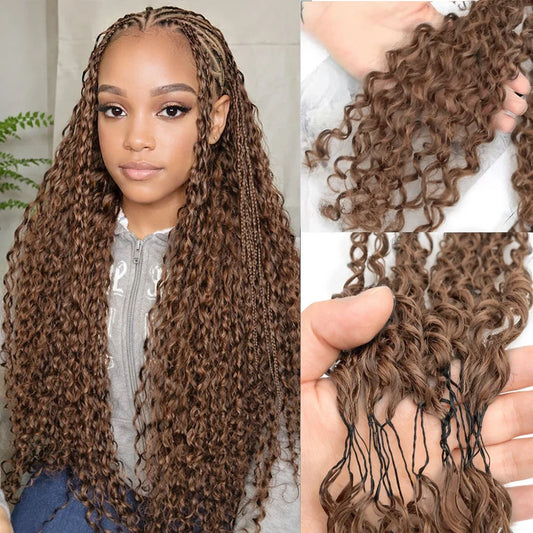 Burmese Curly Crochet Hair Extensions – Knotless Pre-Separated Human Hair