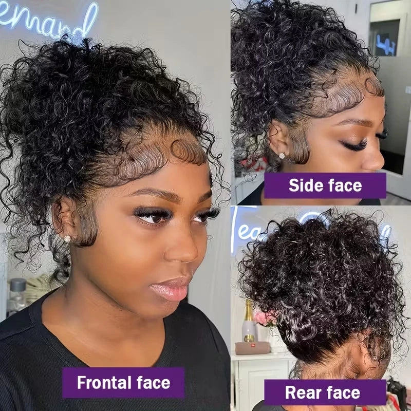 ep Curly 360 Full Lace 13x6 HD Glueless Human Hair Wig – 250% Density Deep Wave With Baby Hair