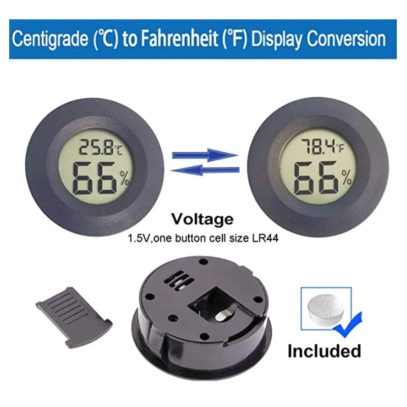 Mini Digital Hygrometer & Thermometer – Indoor Temperature & Humidity Monitor (°C/°F)