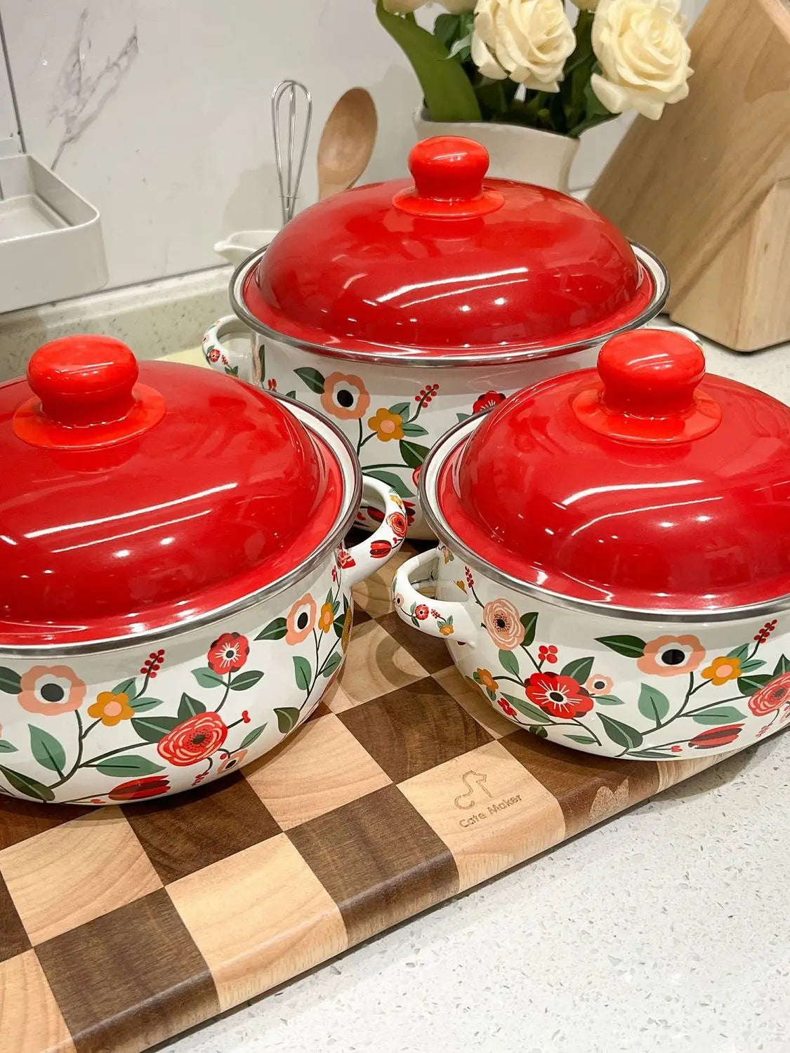 Enamel Stew Pot – Thickened Non-Stick Stock Pot for Soup & Noodles