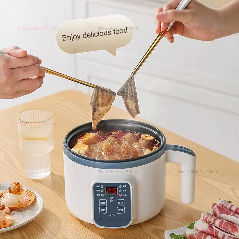 Electric Hot Pot Cooker – Non-Stick Multifunction Rice & Soup Maker for 1–2 People