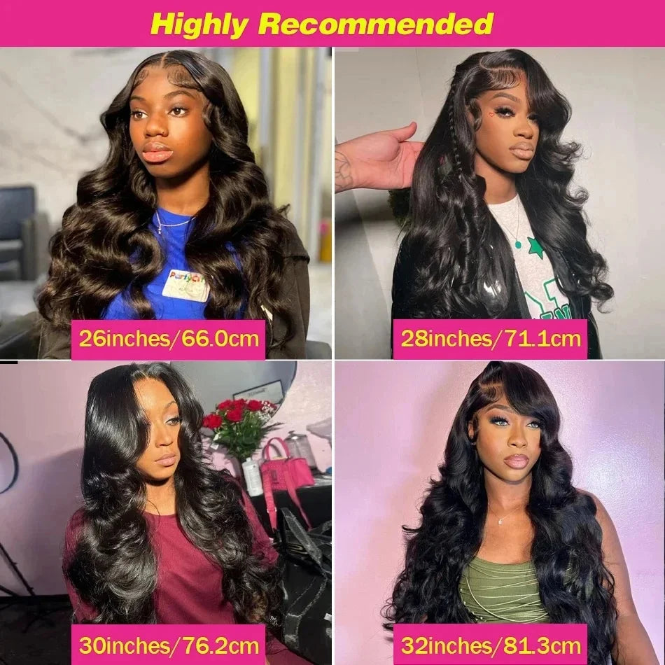 Body Wave HD Lace Front Wig | 13x4 / 13x6 / 360 Lace | 100% Human Hair | Natural Black