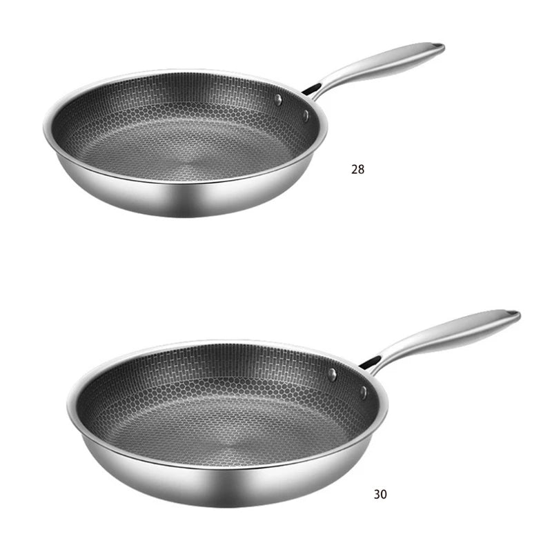 Stainless Steel Non-Stick Frying Pan – Honeycomb Cookware for Steak & Everyday Cooking