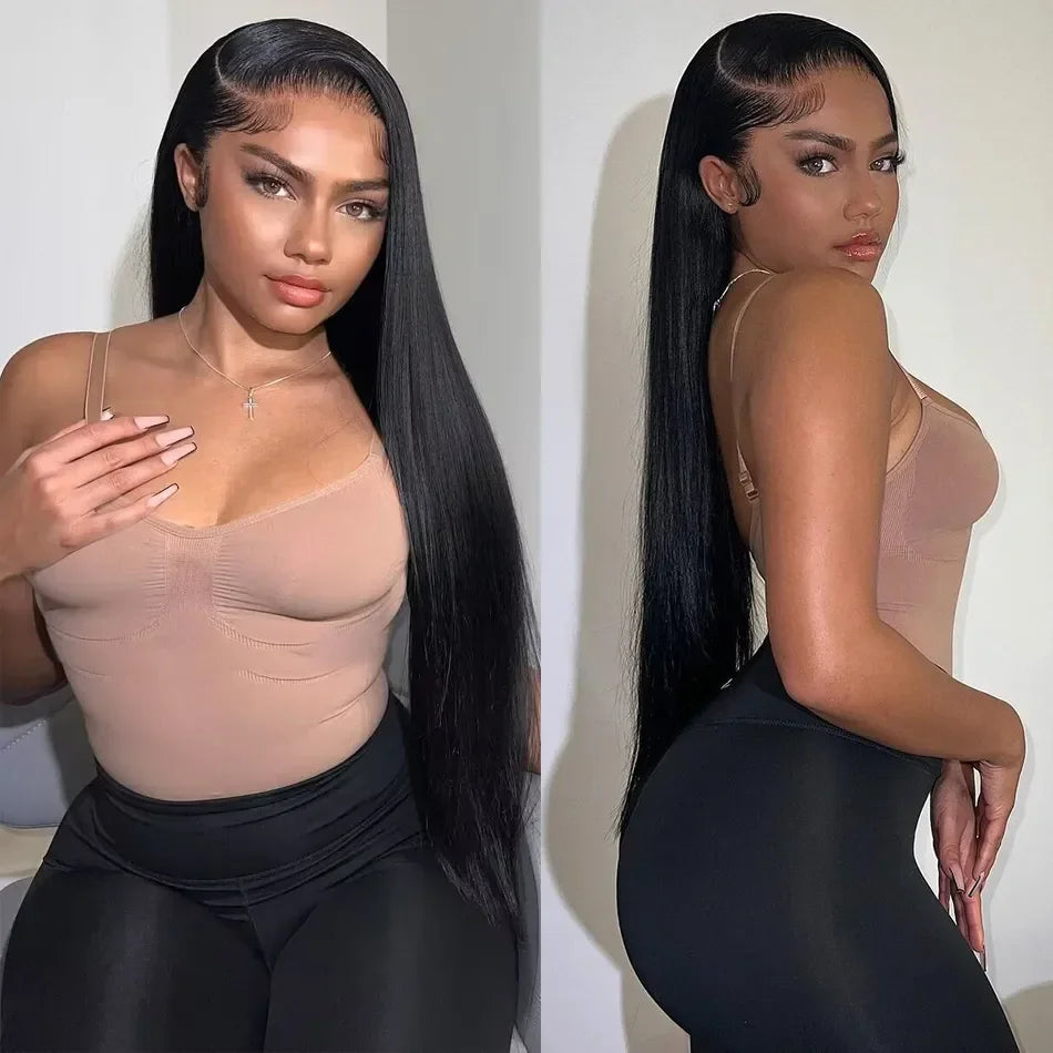 Glueless Bone Straight HD Lace Front Wig – Transparent Lace (4x4 / 5x5 / 13x4 / 13x6) Brazilian Remy Human Hair