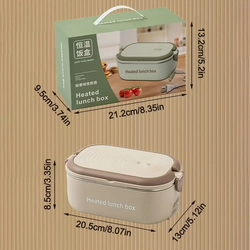 304 Stainless Electric Lunch Box – Plug-In 1 L Constant-Temperature Food Warmer
