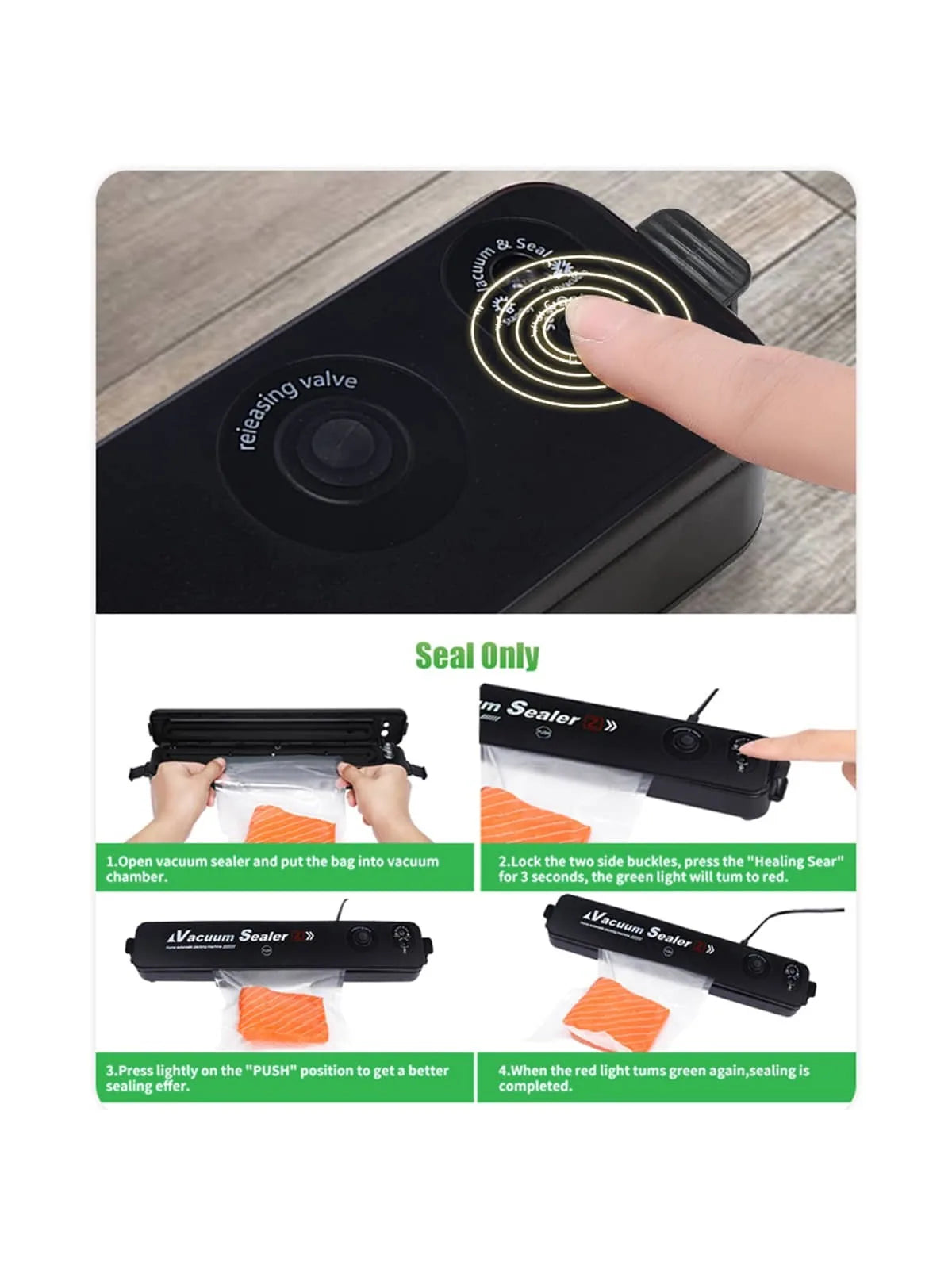 Automatic Vacuum Sealing Machine – Compact Food Preservation & Plastic Bag Sealer