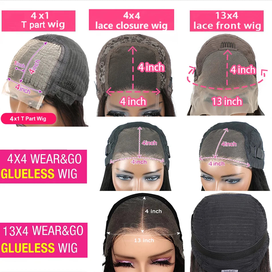 100% Brazilian Curly Lace Front Wig – Glueless Short Bob Deep Water Wave 13×4 HD Lace Frontal Human Hair Wig