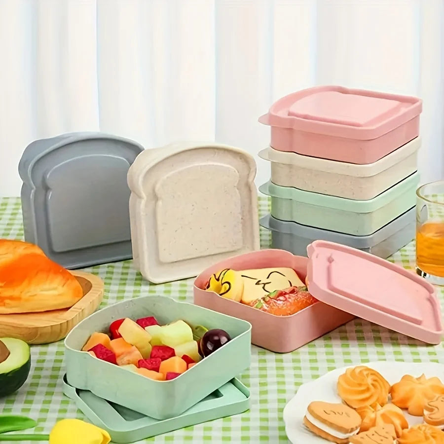 Reusable Bento Sandwich Box – BPA-Free Stackable Lunch Container with Lid