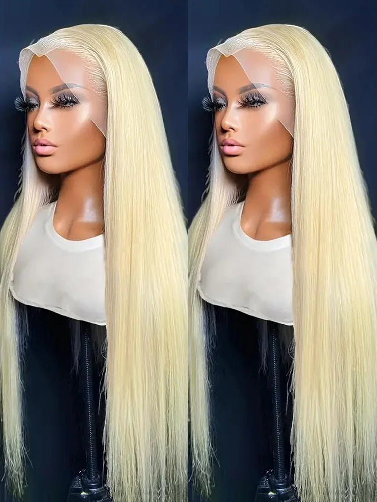 HD Transparent 613 Blonde 13x4 / 13x6 / 360 Lace Front Human Hair Wig – Bone Straight, Pre-Plucked, High Density