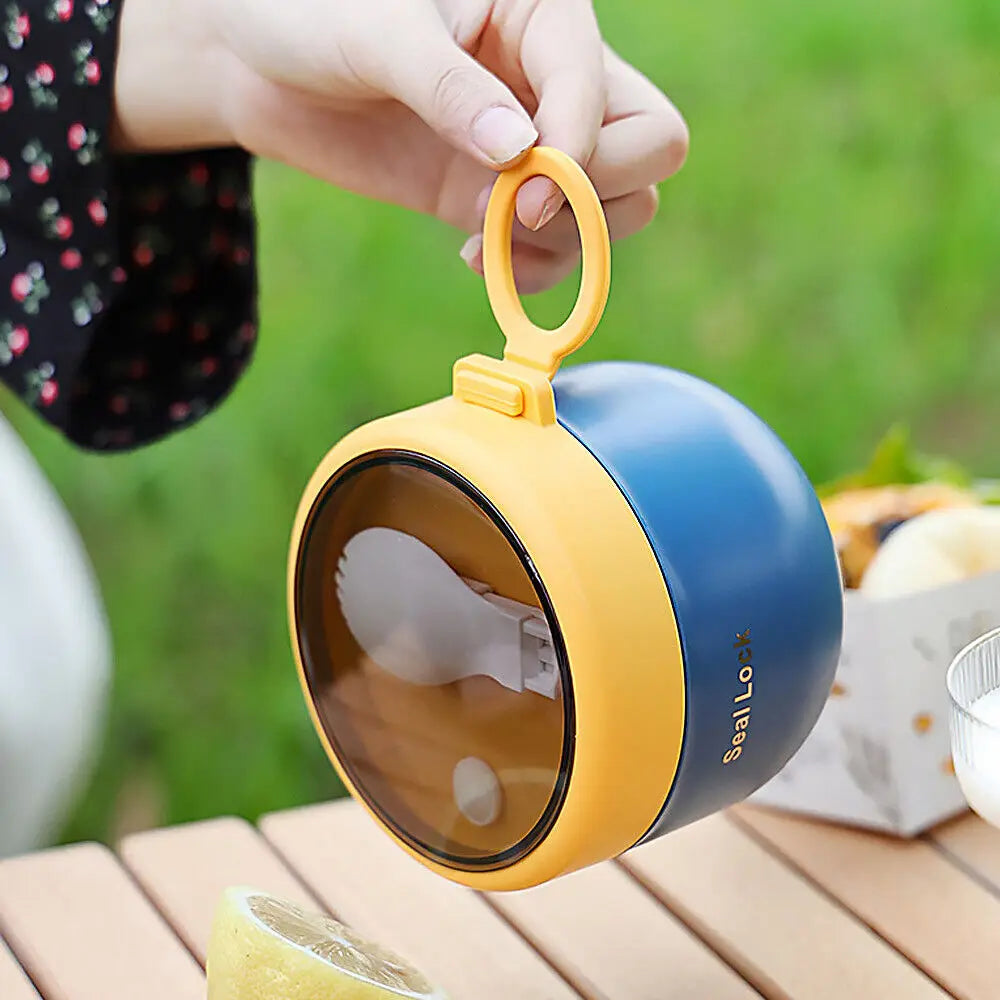 Stainless Steel Thermal Lunch Box – Vacuum Insulated Soup Jar with Spoon, Portable Bento for Kids & Adults