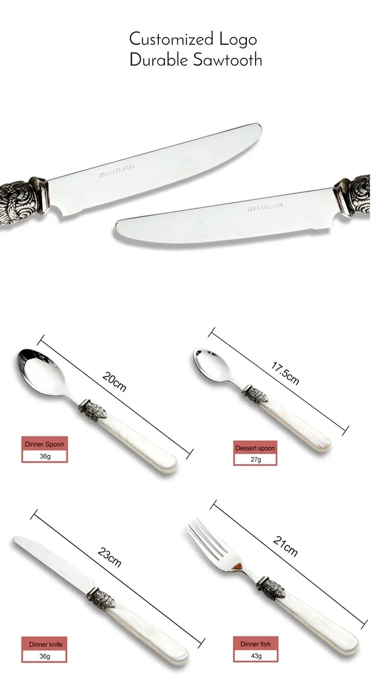 2025 Stainless Steel Flatware Set – Modern Spoon, Fork & Knife Dinnerware for Wedding & Home