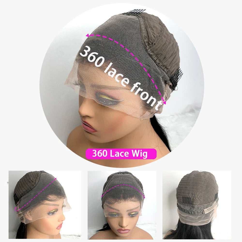 40” Deep Wave HD Lace Front Human Hair Wig (13x6 / 13x4, Brazilian Remy, Pre-Plucked)