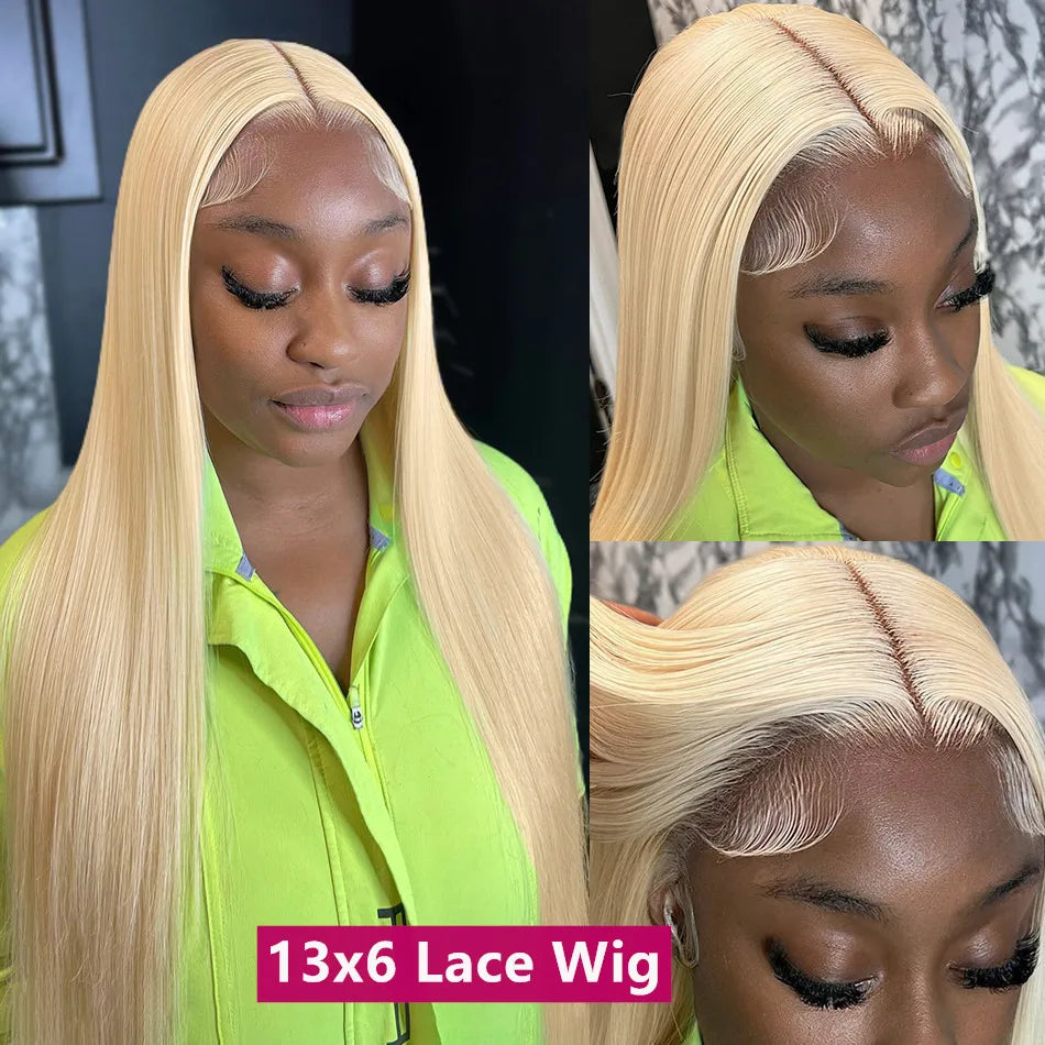 613 Straight HD Lace Front Wig – 13x4 & 13x6 Transparent Lace, 100% Brazilian Remy Human Hair (26"+)