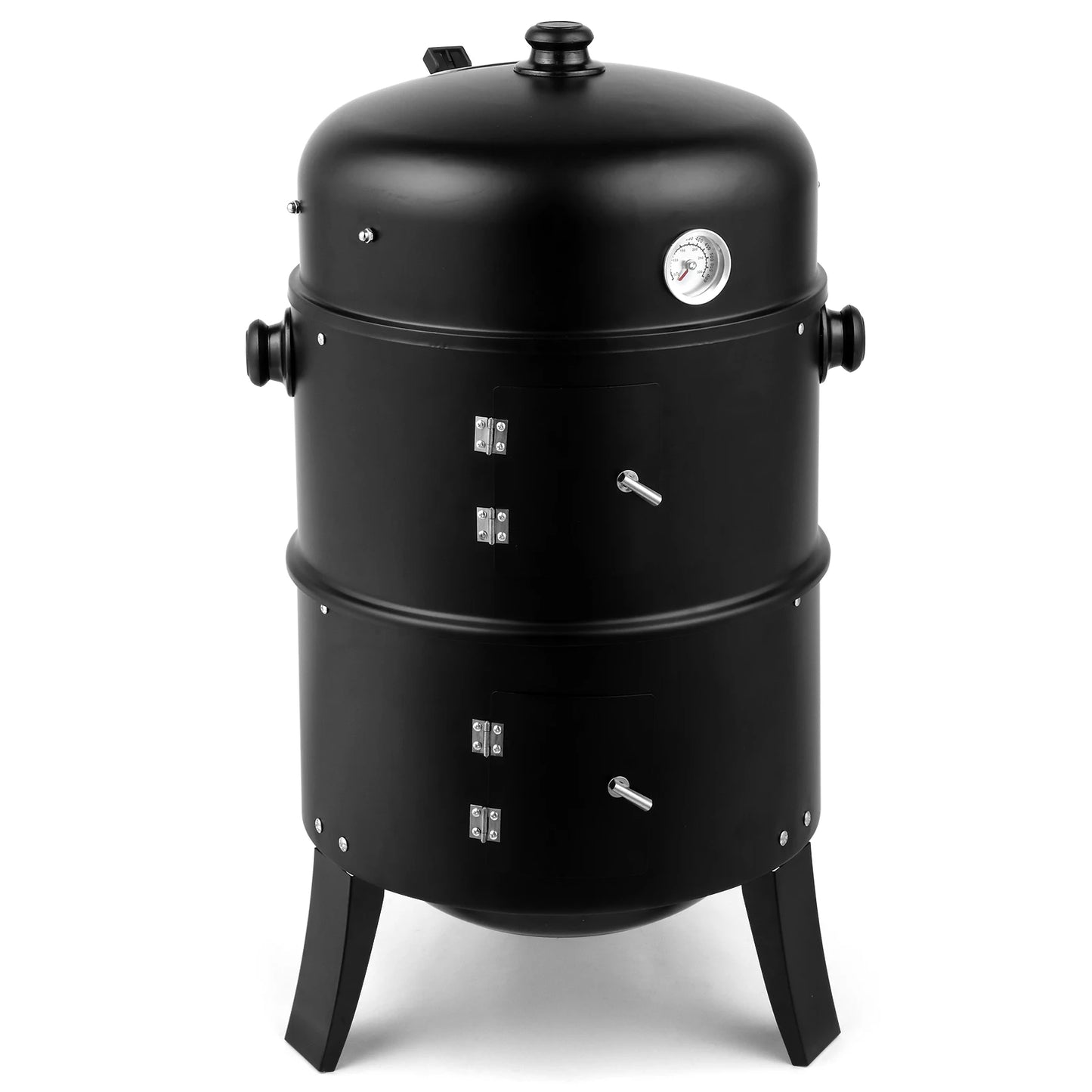 80x41x48cm Outdoor BBQ Smoker Grill – Iron Carbon Charcoal Grill, Black | WowPopMall