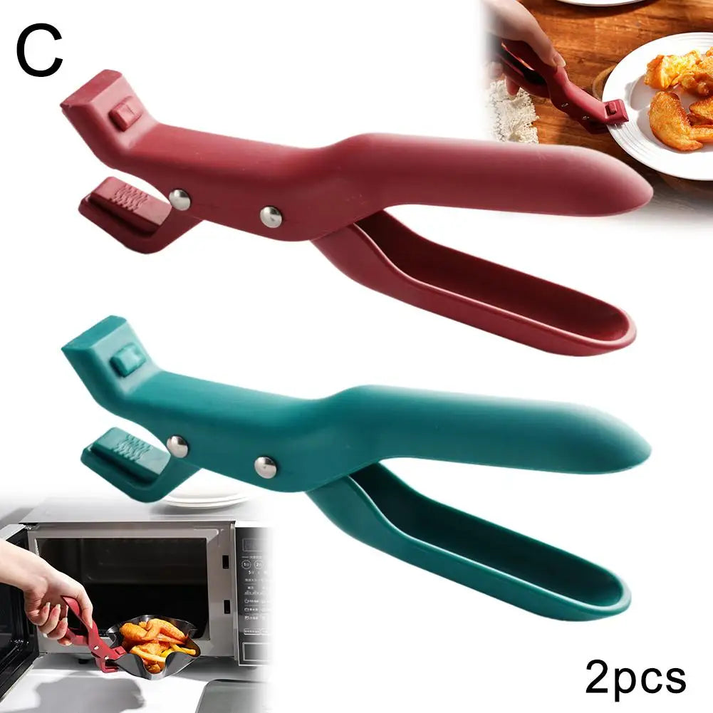 Heat-Resistant Silicone Clip – Non-Slip Kitchen Tongs & Handle Tool