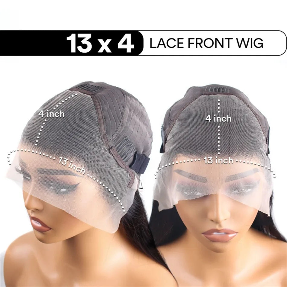 Chocolate Brown 13x6 HD Lace Frontal Body Wave Human Hair Wig (30", Pre-Plucked, Free Parting)