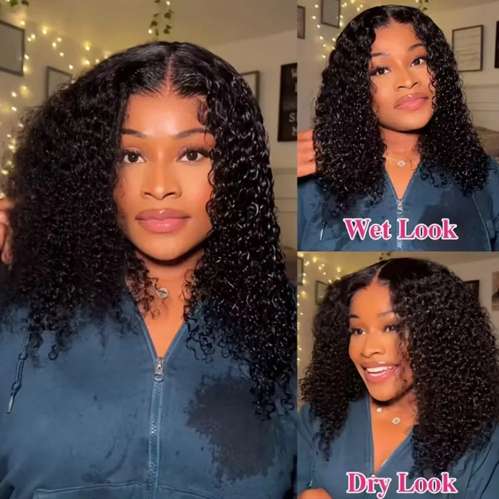Kinky Curly Bob Wig – 13x4 HD Lace, Glueless, Pre-Plucked, Beginner Friendly
