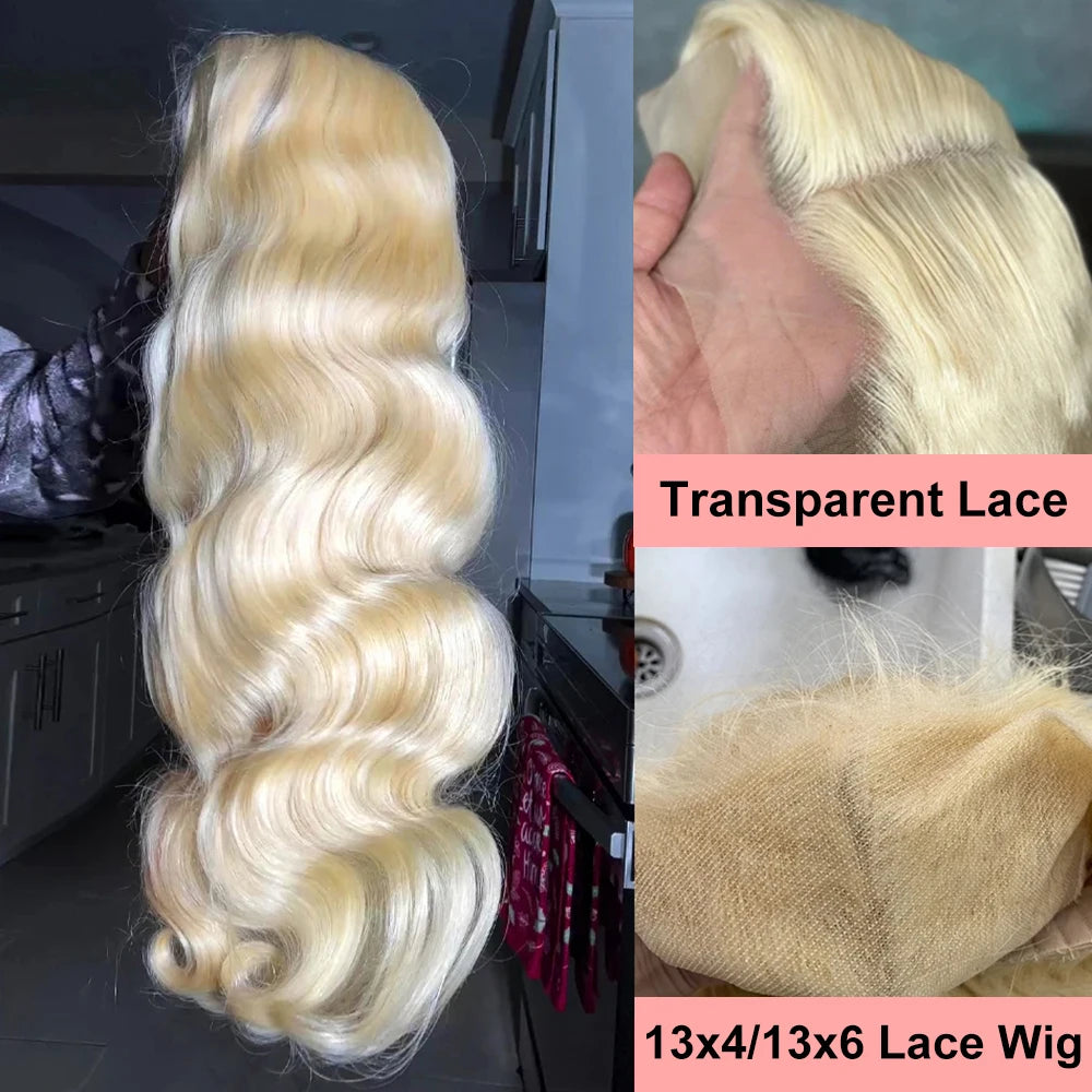 40” Rose Red Body Wave HD Lace Front Wig – 13x6 Transparent Brazilian Human Hair