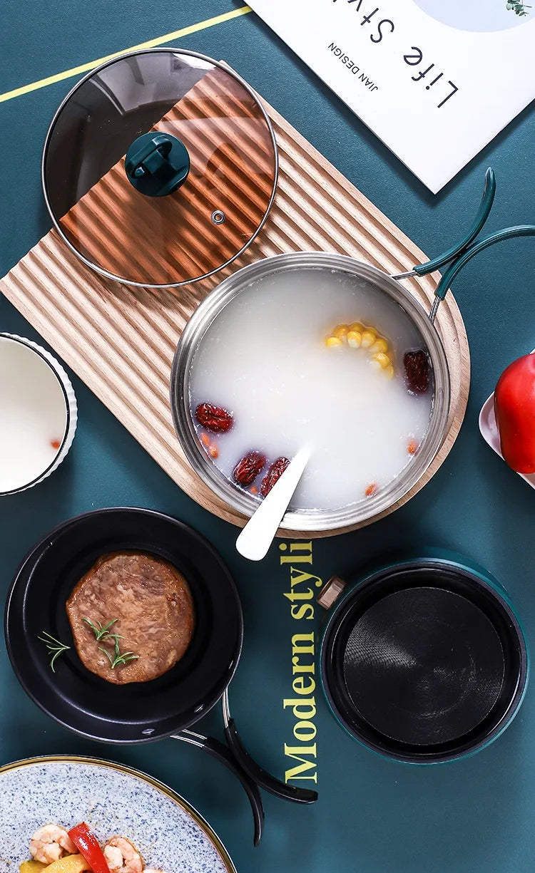 Smart Electric Hot Pot Cooker – Multi-Function Mini Steamer & Rice Cooker (EU Plug)