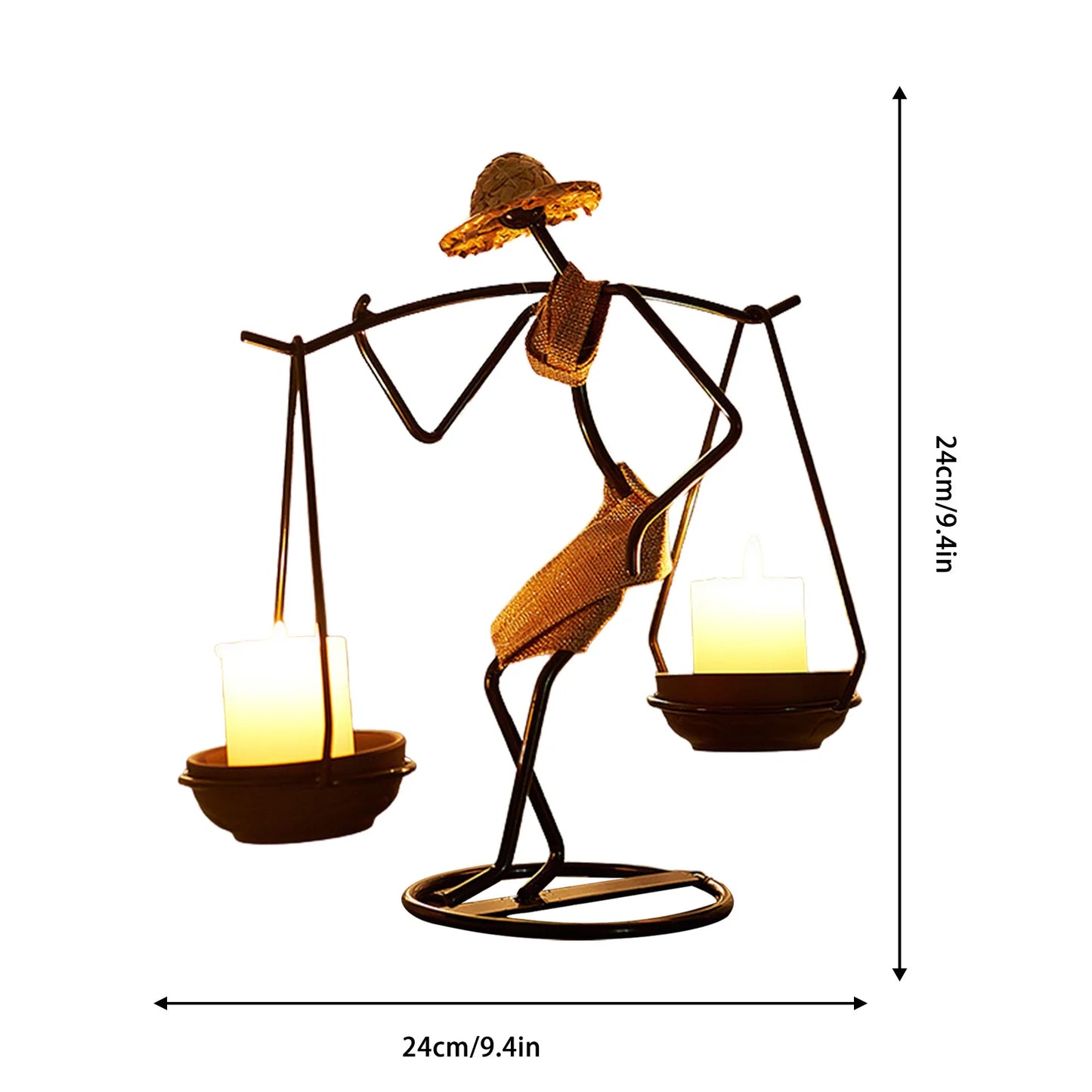 African Style Metal Candle Holder – Elegant Wedding & Home Décor Centerpiece for Candles