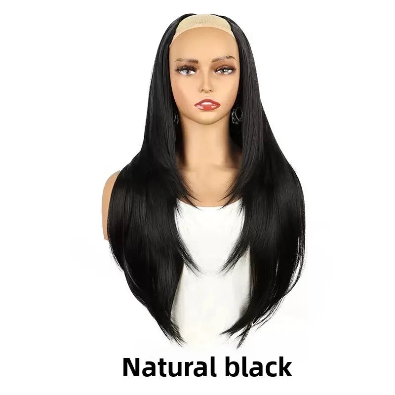 V-Shape Layered Clip-In Hair Extensions | Synthetic Straight | 22-24 Inch | 4 Clips | 180g