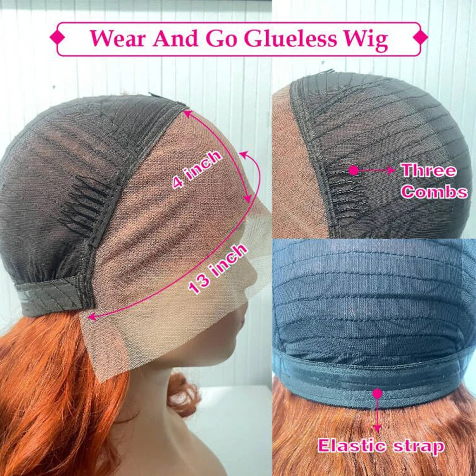 Glueless Loose Wave Human Hair Wig 13x4 HD Transparent Lace · 250% Density · 18–24 Inch