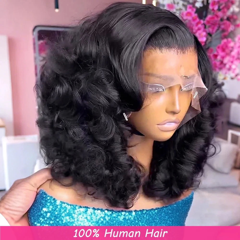 Body Wave Short Bob HD Glueless Lace Front Human Hair Wig – 4x4 / 5x5 / 13x4 Options