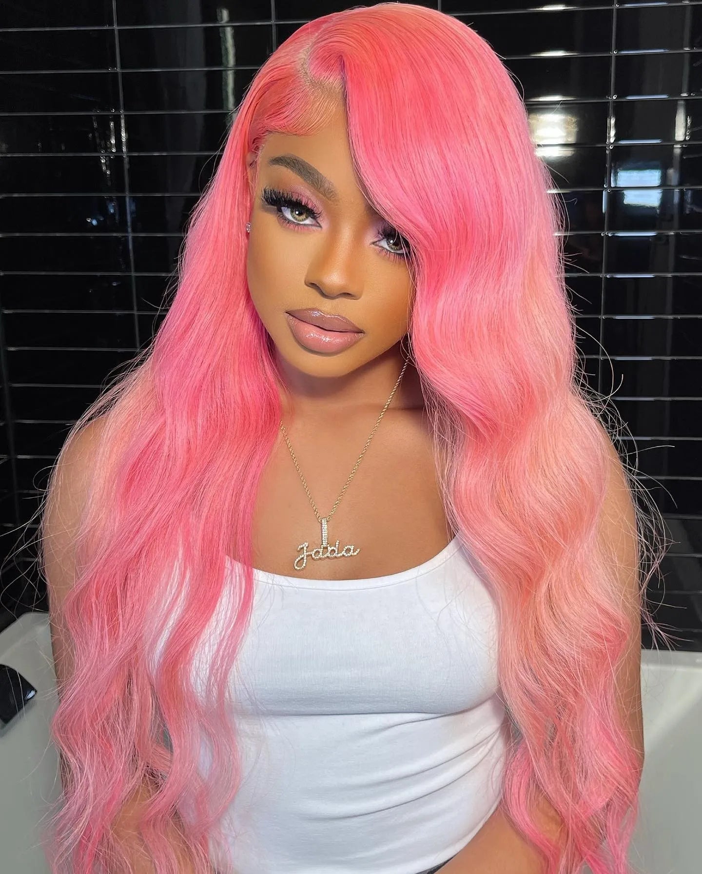 40” Rose Red Body Wave HD Lace Front Wig – 13x6 Transparent Brazilian Human Hair