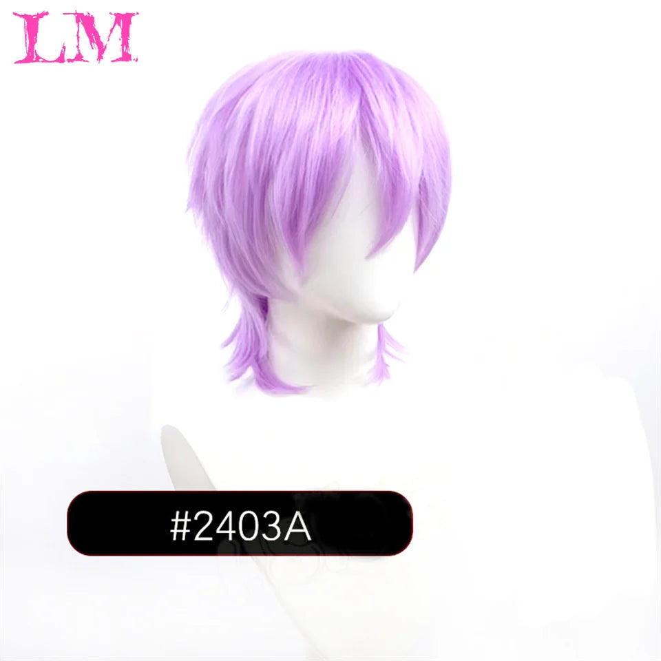 Wolf Cut Synthetic Wig with Bangs – Choppy Layered Style for Men & Women