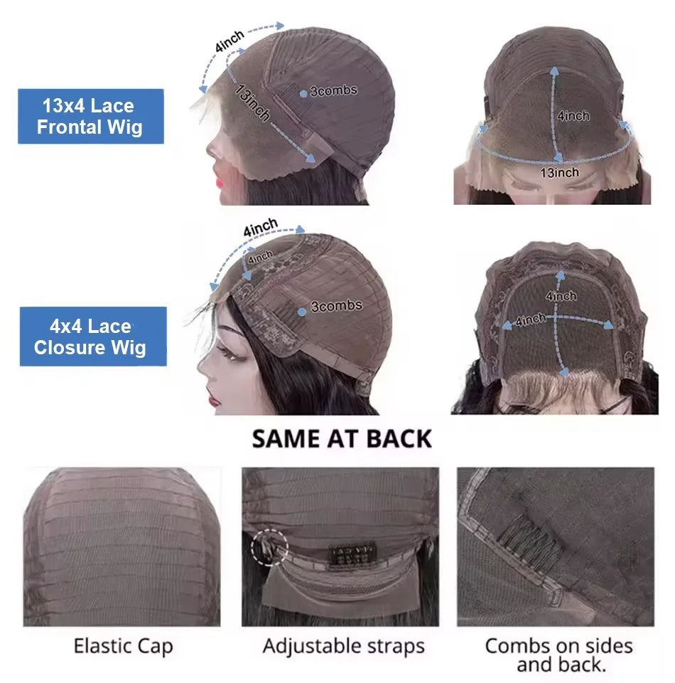 220% Density Deep Water Wave Curly Bob Wig (14–16") – 13x4 HD Transparent Lace Front / 4x4 Option | Remy Human Hair