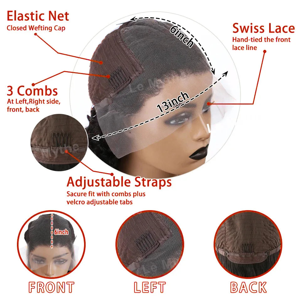 Bone Straight HD Lace Frontal Human Hair Wig 13x6 / 13x4 (30–40 Inch)