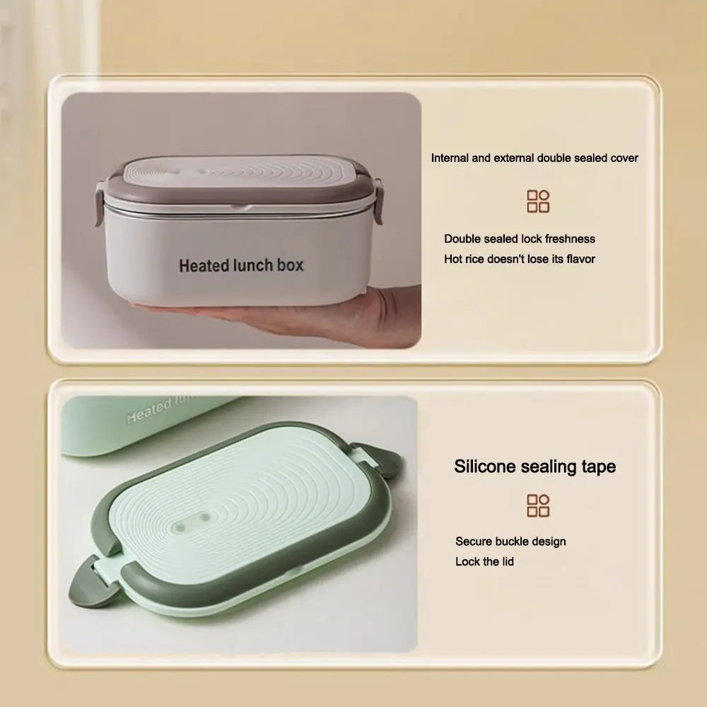 304 Stainless Electric Lunch Box – Plug-In 1 L Constant-Temperature Food Warmer