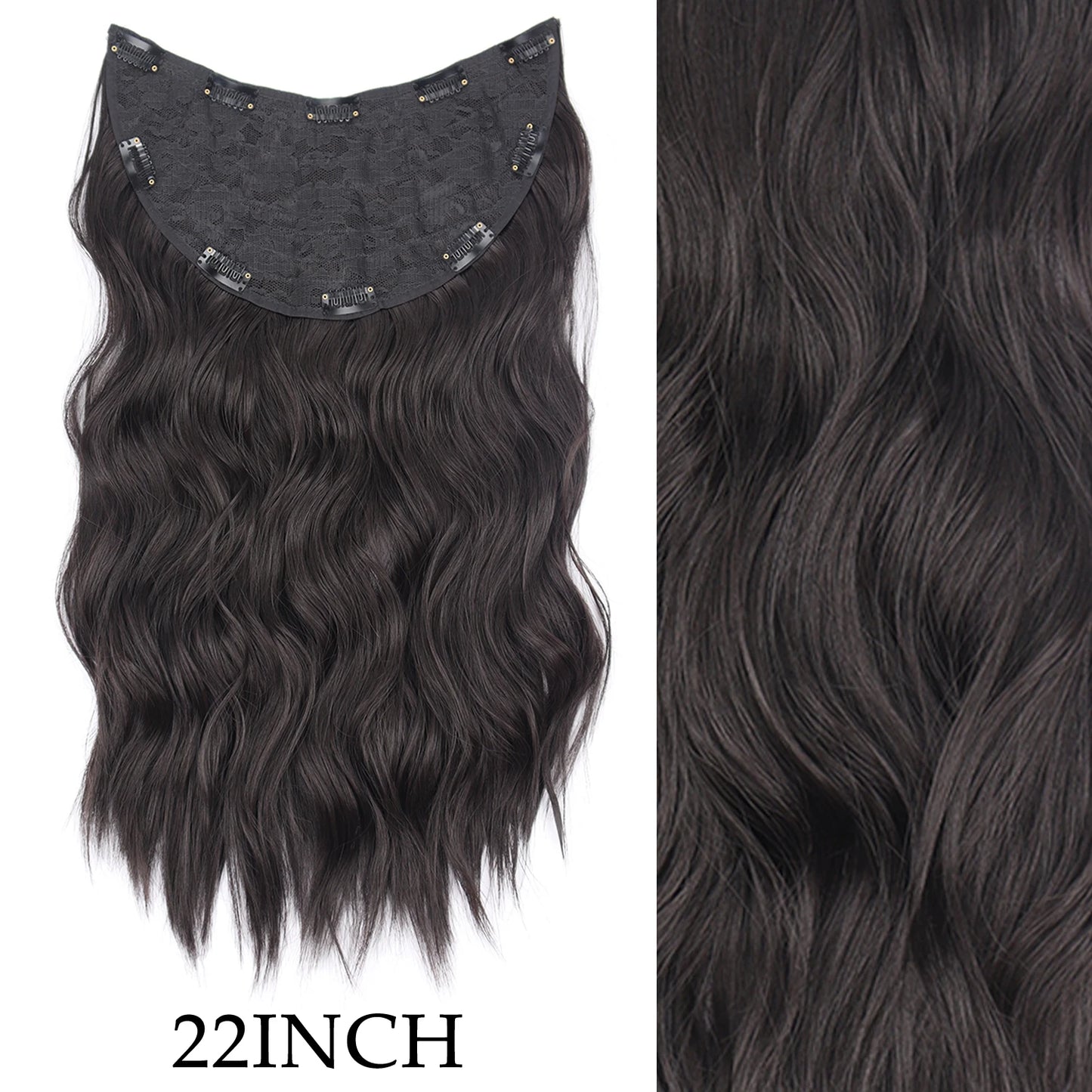 7Pcs Clip-in Hair Extensions | 24 Inch Straight | 60 Colors | Heat Resistant Fiber