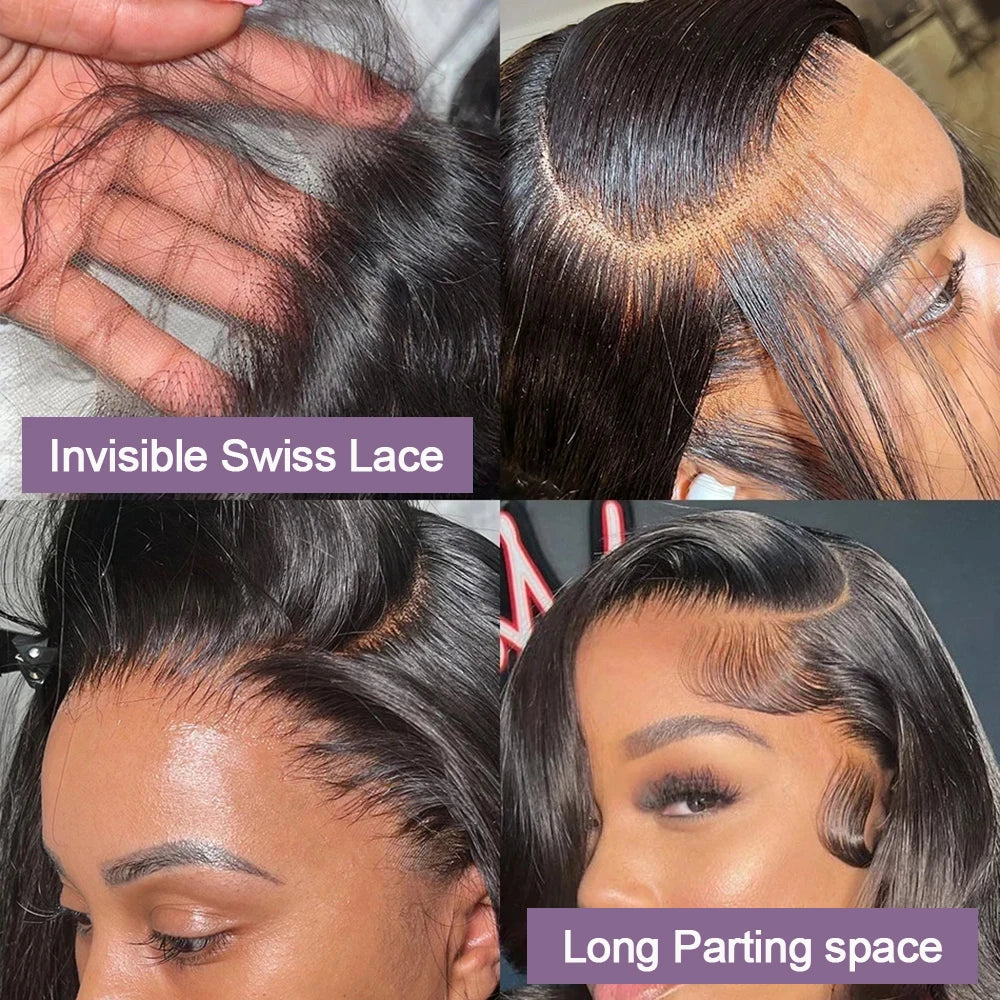 Wear & Go Glueless 13x6 HD Lace Front Short Bob Wig (Vietnamese Remy, Multi-Parting, Pre-Plucked)
