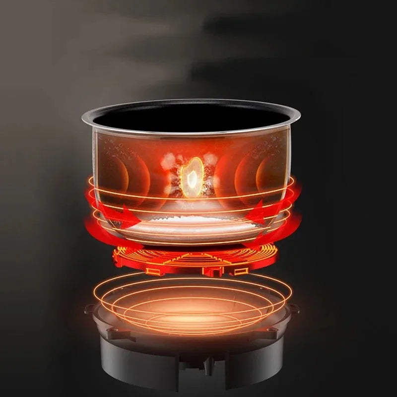 Portable 2L Car Rice Cooker – 12V/24V Electric Multi-Cooker for Soup, Porridge & Steamed Meals